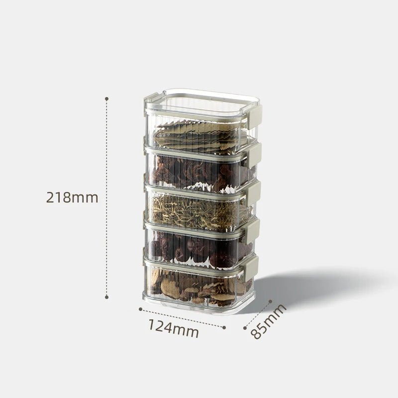 STACKSPICE – Multi-Layer Stackable Spice Storage Containers for Freshness & Organization