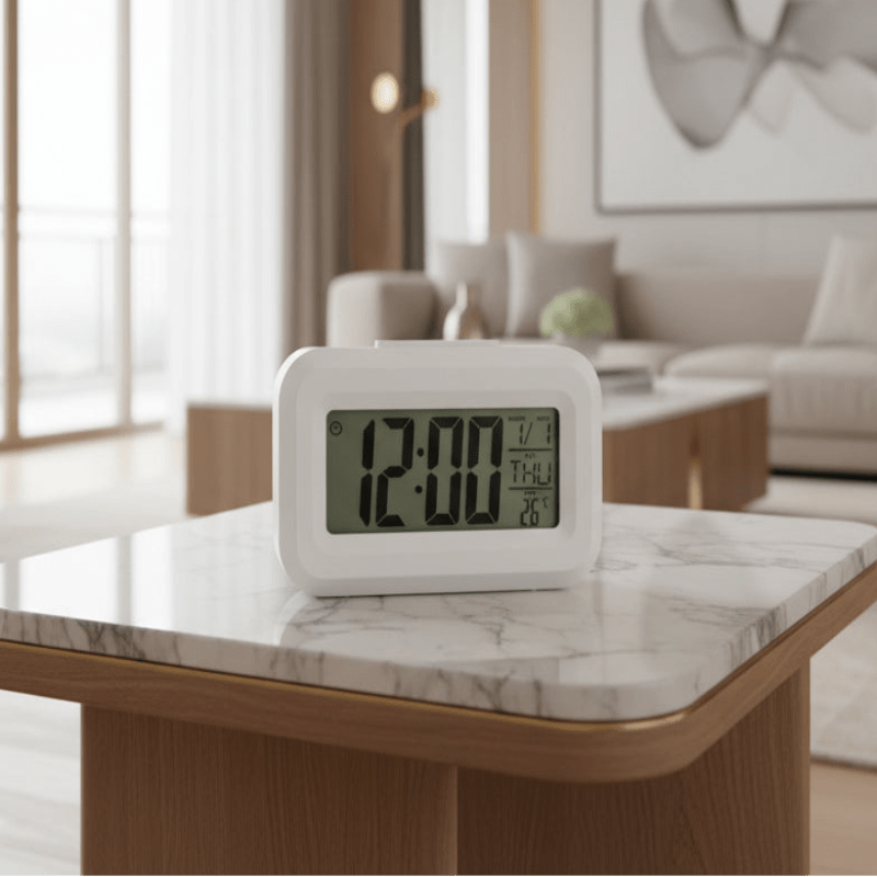 Multifunction LED Digital Alarm Clock with Snooze, Temperature & Calendar Display 7