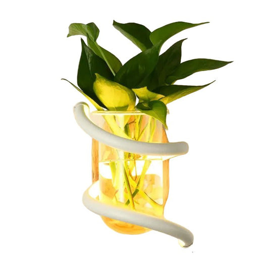NORDLUME – Nordic Wooden Outdoor Wall Vase Lamp with LED Lighting 0