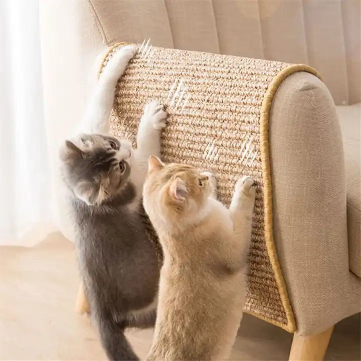 Natural Sisal Cat Scratcher Mat for Furniture Protection - Durable & Safe 2