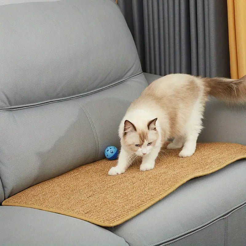 Natural Sisal Cat Scratcher Mat for Furniture Protection - Durable & Safe 3