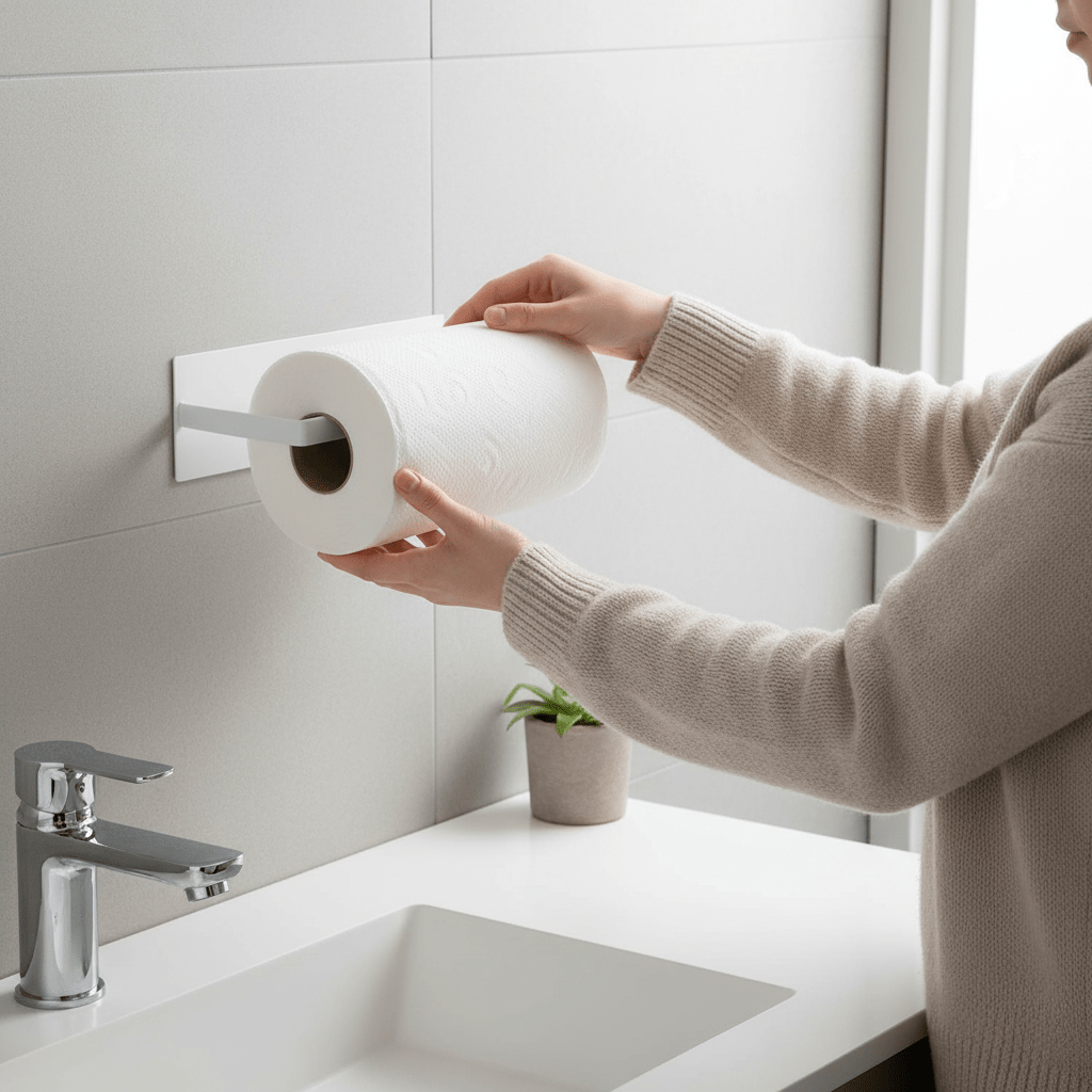 NeatHold – Space-Saving Mounted Paper Towel Holder with Durable Iron Design 5