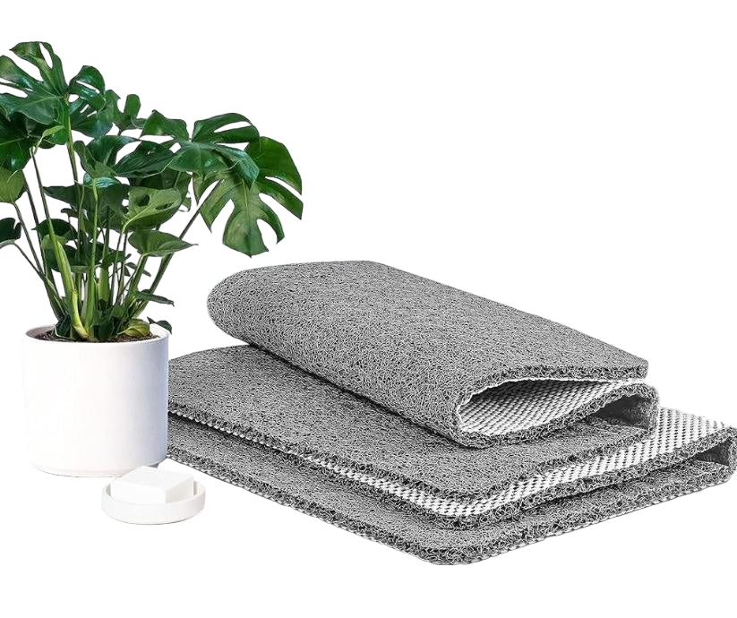 Non-Slip Shower Mat with Quick-Drying Drainage Design – Soft Loofah-Like Surface for Ultimate Comfort and Safety, 40x60 cm, Gray 4