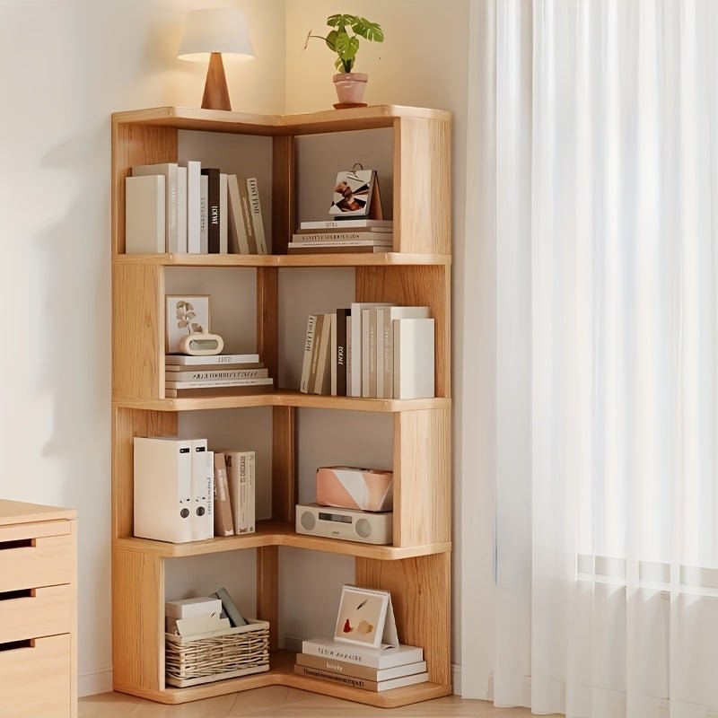 NordVerge Solid Wood Corner Cabinet | Space-saving storage for modern living 1