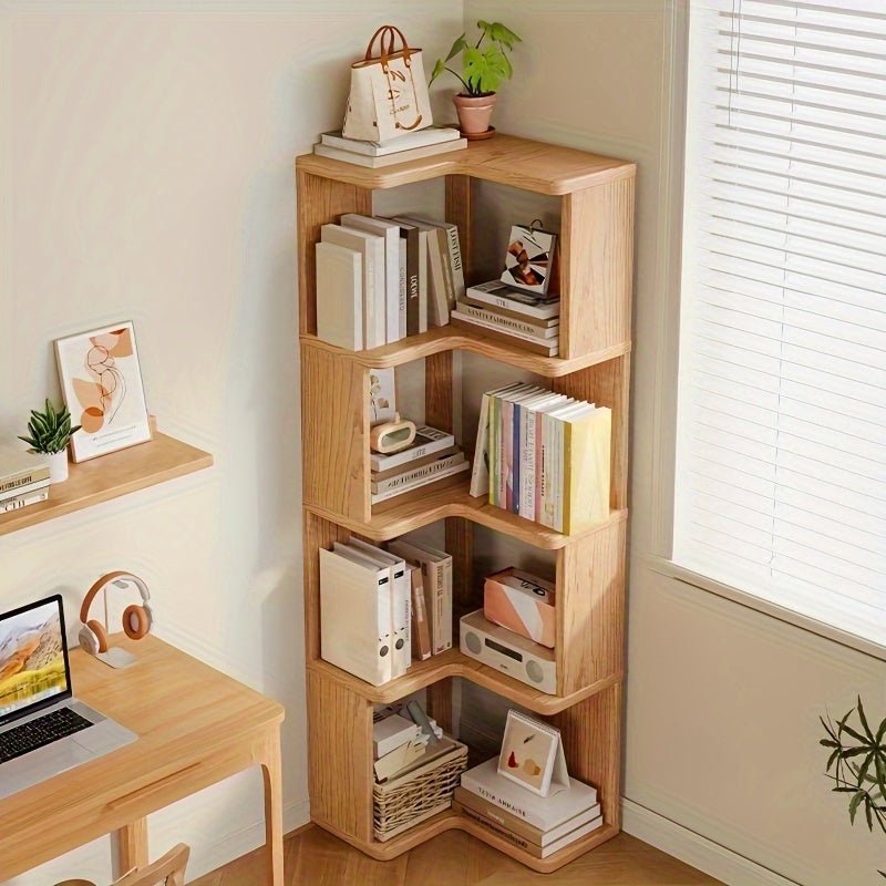 NordVerge Solid Wood Corner Cabinet | Space-saving storage for modern living 2