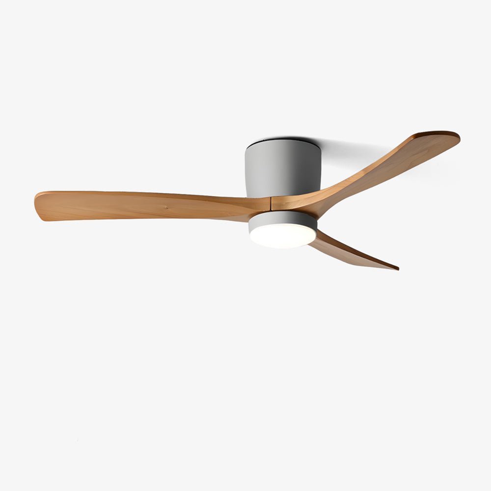 Nordic Wooden Ceiling Fan Light - Minimalist LED Design in 42, 48, 52 Sizes 1