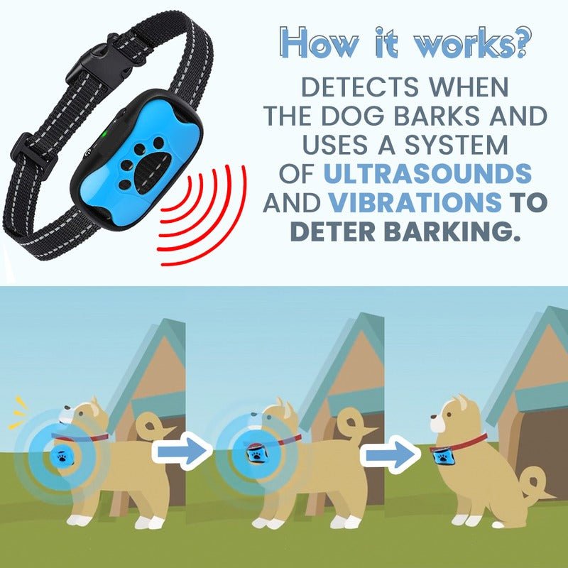 Nvroome Anti-Bark Dog Collar with Sound Wave Technology, Adjustable Fit 1