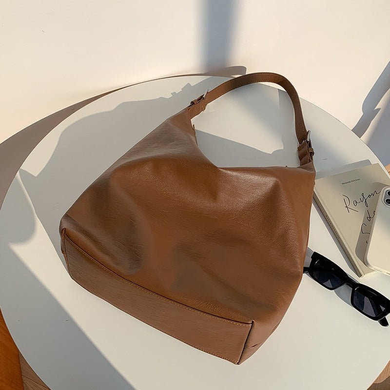 PUFFYPOUCH – Soft PU Leather Dumpling Tote for a Playful, Chic Look 1
