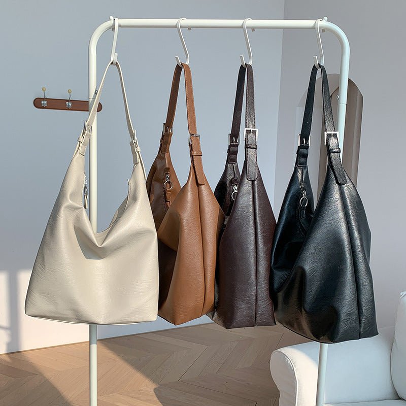 PUFFYPOUCH – Soft PU Leather Dumpling Tote for a Playful, Chic Look 2