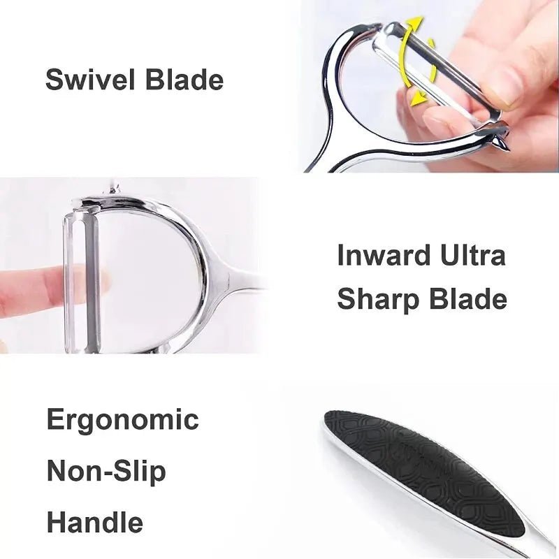 PeelMate Pro – Comfortable, Non-Slip Stainless Steel Peeler for Effortless Prep 4