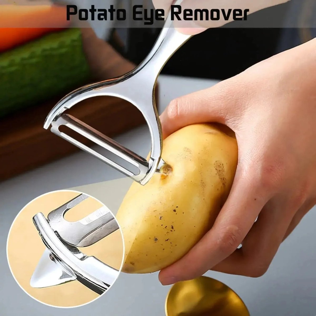 PeelMate Pro – Comfortable, Non-Slip Stainless Steel Peeler for Effortless Prep 5