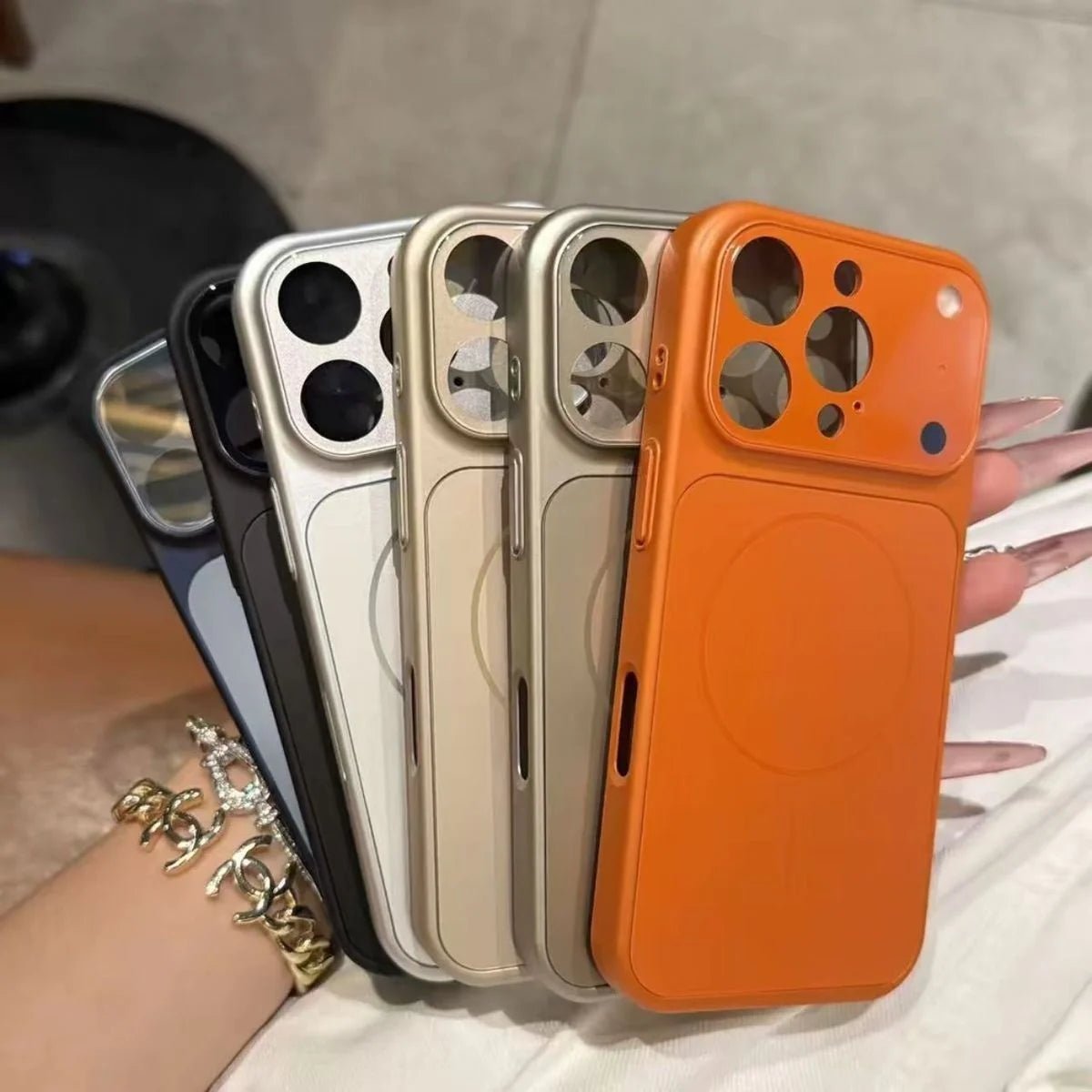 PhantomShell – Slim Frosted Glass MagSafe Case for iPhone 13-17 1