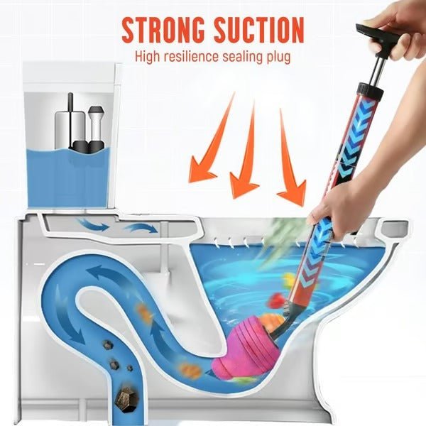 Plungair – High-Pressure Toilet Unblocker with 80 psi for Fast Clog Removal