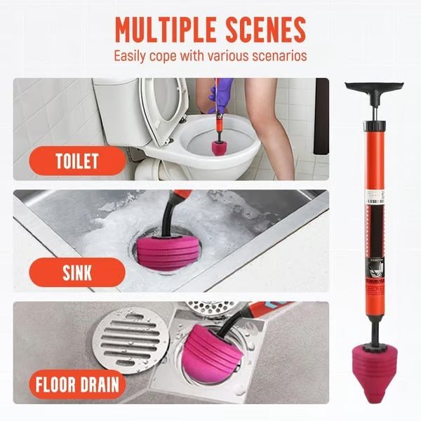 Plungair – High-Pressure Toilet Unblocker with 80 psi for Fast Clog Removal
