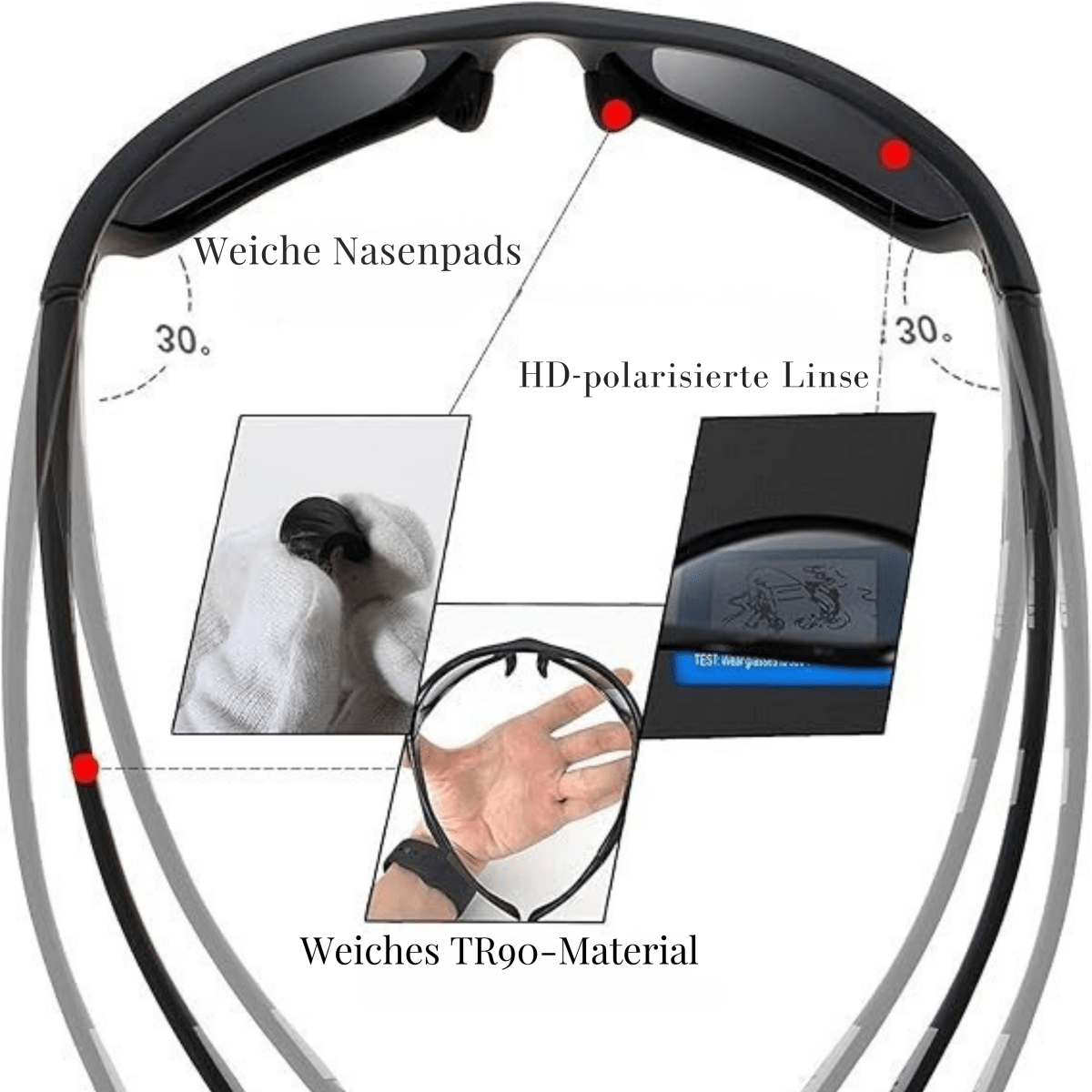 VISTALUX – Polarized Sunglasses with 100% UV Protection and Scratch-Resistant Lenses