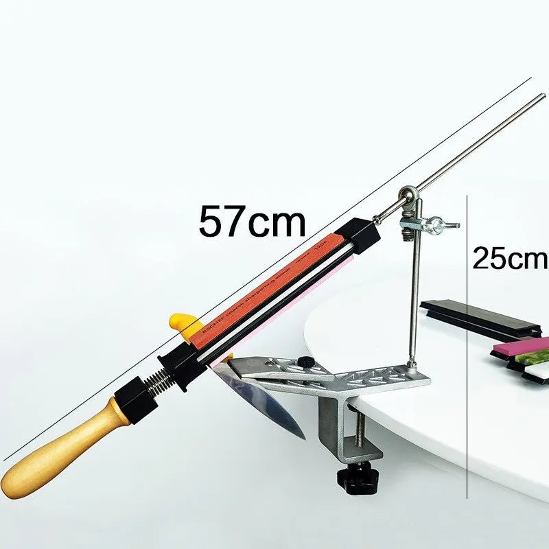 Precision Manual Knife Sharpener with Adjustable Rotatable Clamp for All Blades 5