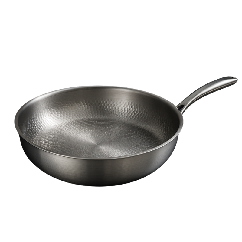 Premium Hammered Titanium Frying Pan for Even Heat Distribution and Durable Cooking 1