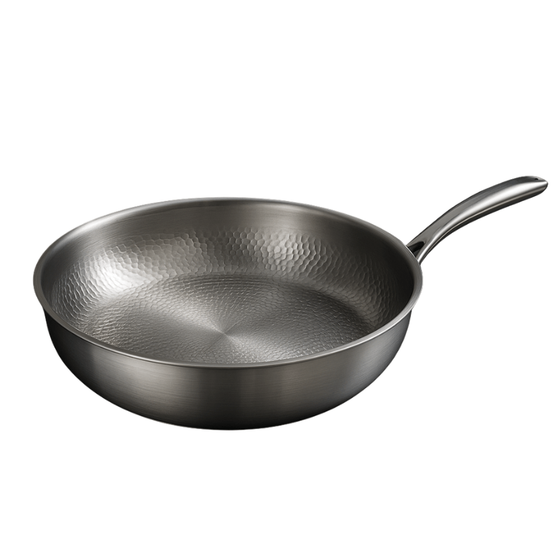 Premium Hammered Titanium Frying Pan for Even Heat Distribution and Durable Cooking 1