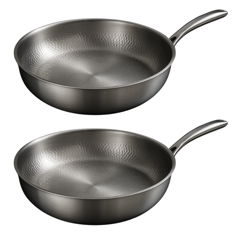 Premium Hammered Titanium Frying Pan for Even Heat Distribution and Durable Cooking 5