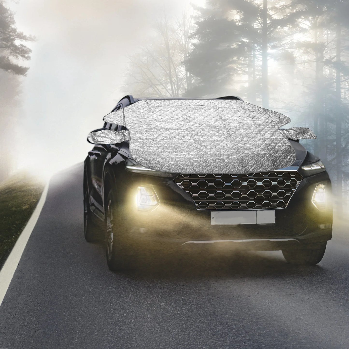 Premium Magnetic Windshield Snow Cover - Waterproof Frost & Sun Protector 1