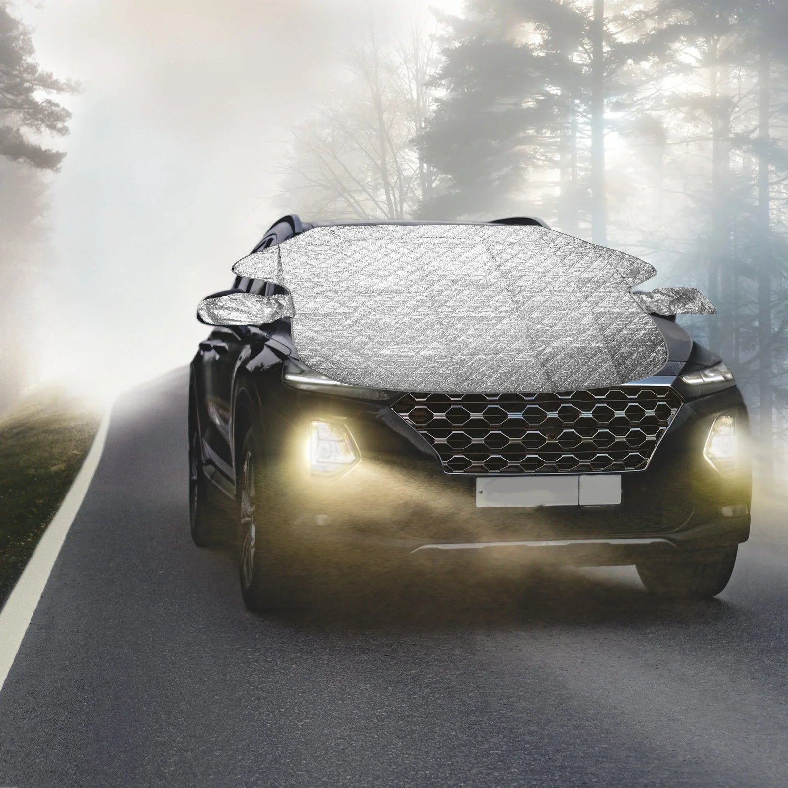 Premium Magnetic Windshield Snow Cover - Waterproof Frost & Sun Protector 1