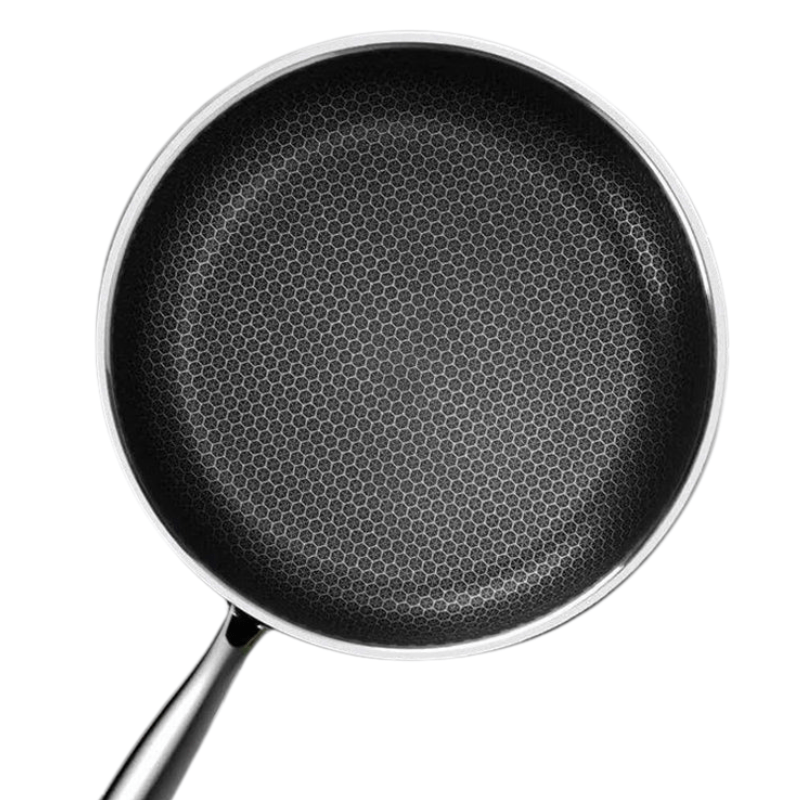 Premium Stainless Steel Frying Pan - Non Stick Skillet with Honeycomb Design for Efficient Cooking 5