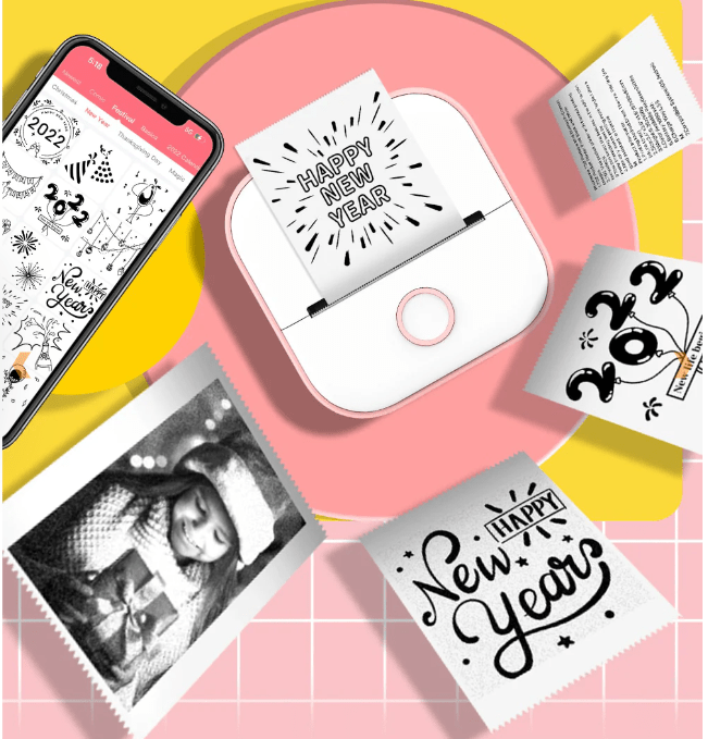 PrintAura Mini Pocket Printer | Portable inkless thermal printer for photos, notes, and documents 4