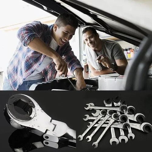 ProWrench - 2-in-1 Flexible Head Ratchet Wrench for Tight Spaces 2