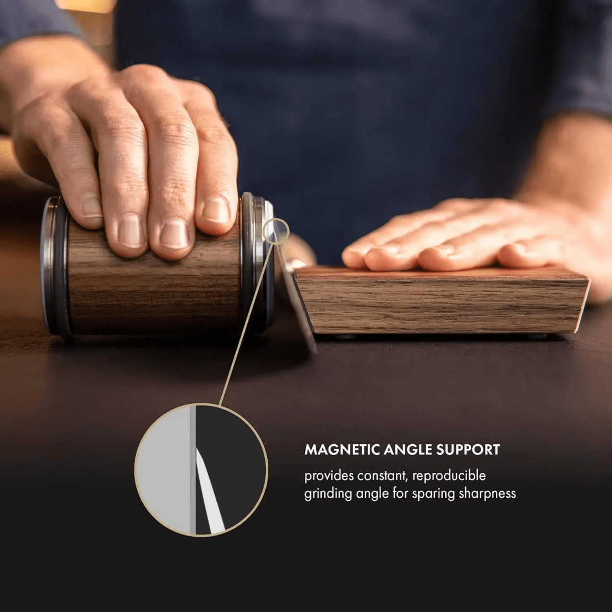 EDGECRAFT PRO – Rolling Knife Sharpener with Diamond-Coated and Ceramic Discs