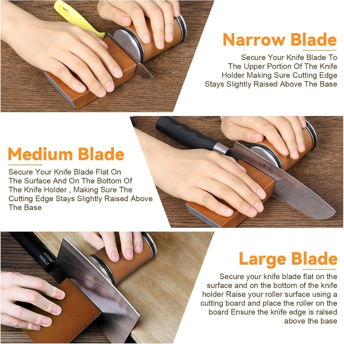 EDGECRAFT PRO – Rolling Knife Sharpener with Diamond-Coated and Ceramic Discs
