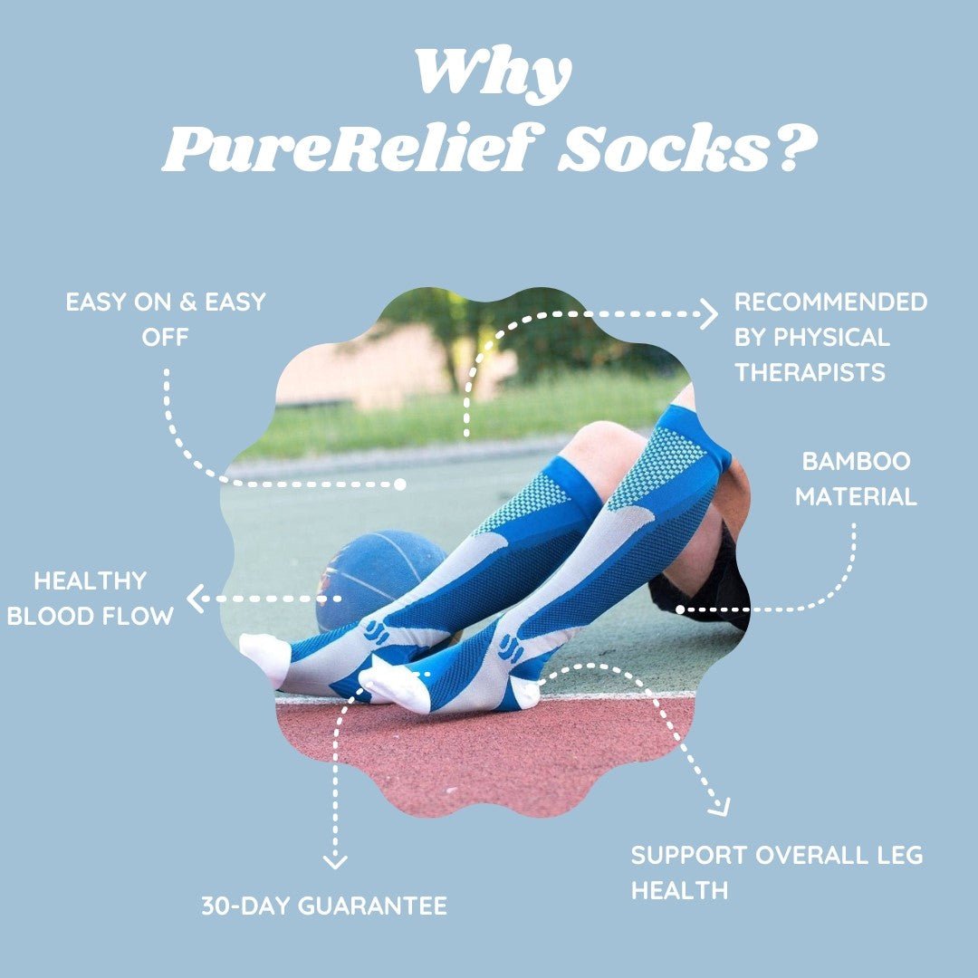 PureRelief Compression Socks - Graduated Compression Stocking Socks for Pain Relief and Comfort 4