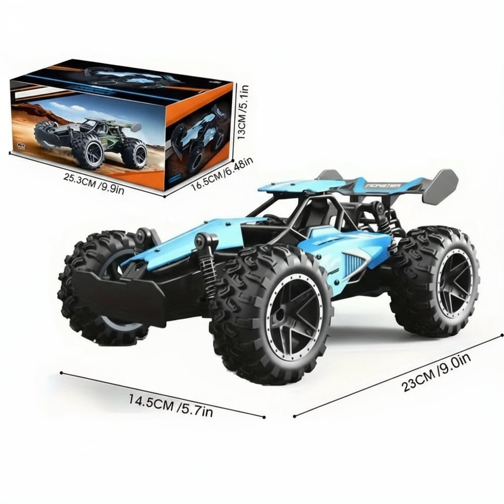 RACERUSH – Electric 1:18 Off-Road RC Car with Durable Rubber Wheels