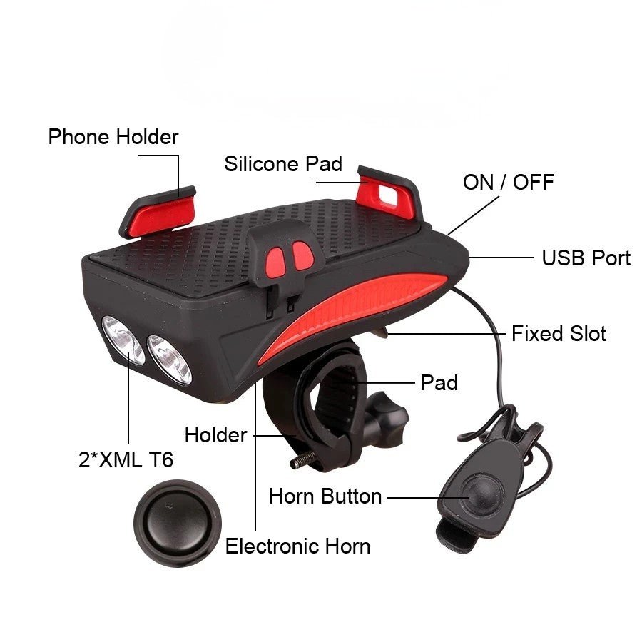 RIDENOVA – All-in-One Bike Gadget with USB Power Bank & Light Control 4