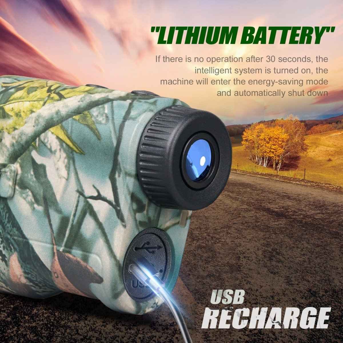 Rangemax – 1000 Yards Hunting Laser Rangefinder with USB-C Battery