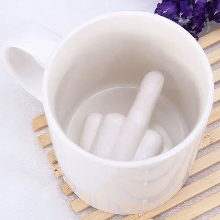 RebelSip Ceramic Mug | Funny Middle Finger Coffee Cup | Hidden Design | Prank Gift for Friends & Coworkers 2