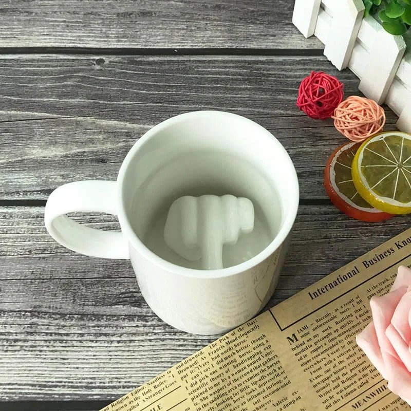 RebelSip Ceramic Mug | Funny Middle Finger Coffee Cup | Hidden Design | Prank Gift for Friends & Coworkers 3