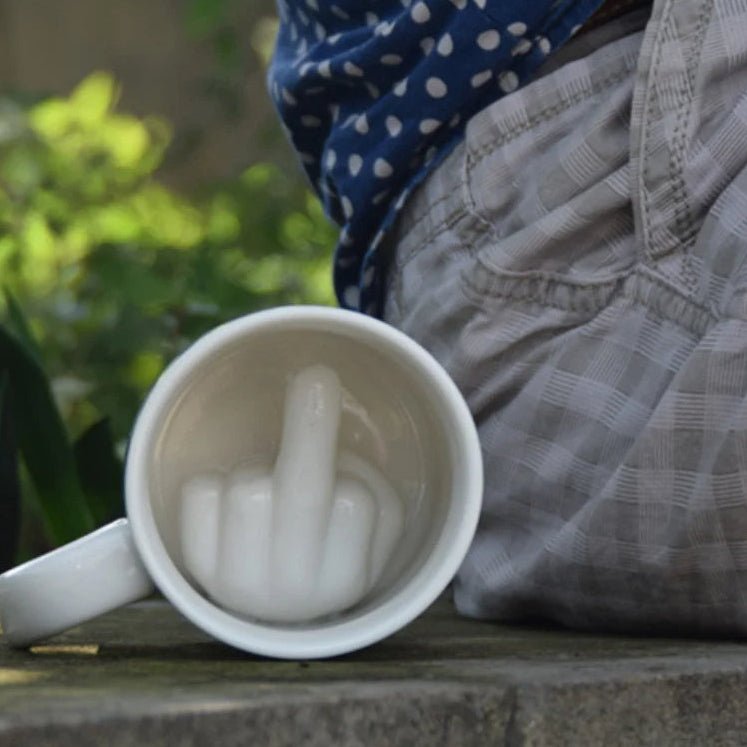 RebelSip Ceramic Mug | Funny Middle Finger Coffee Cup | Hidden Design | Prank Gift for Friends & Coworkers 6