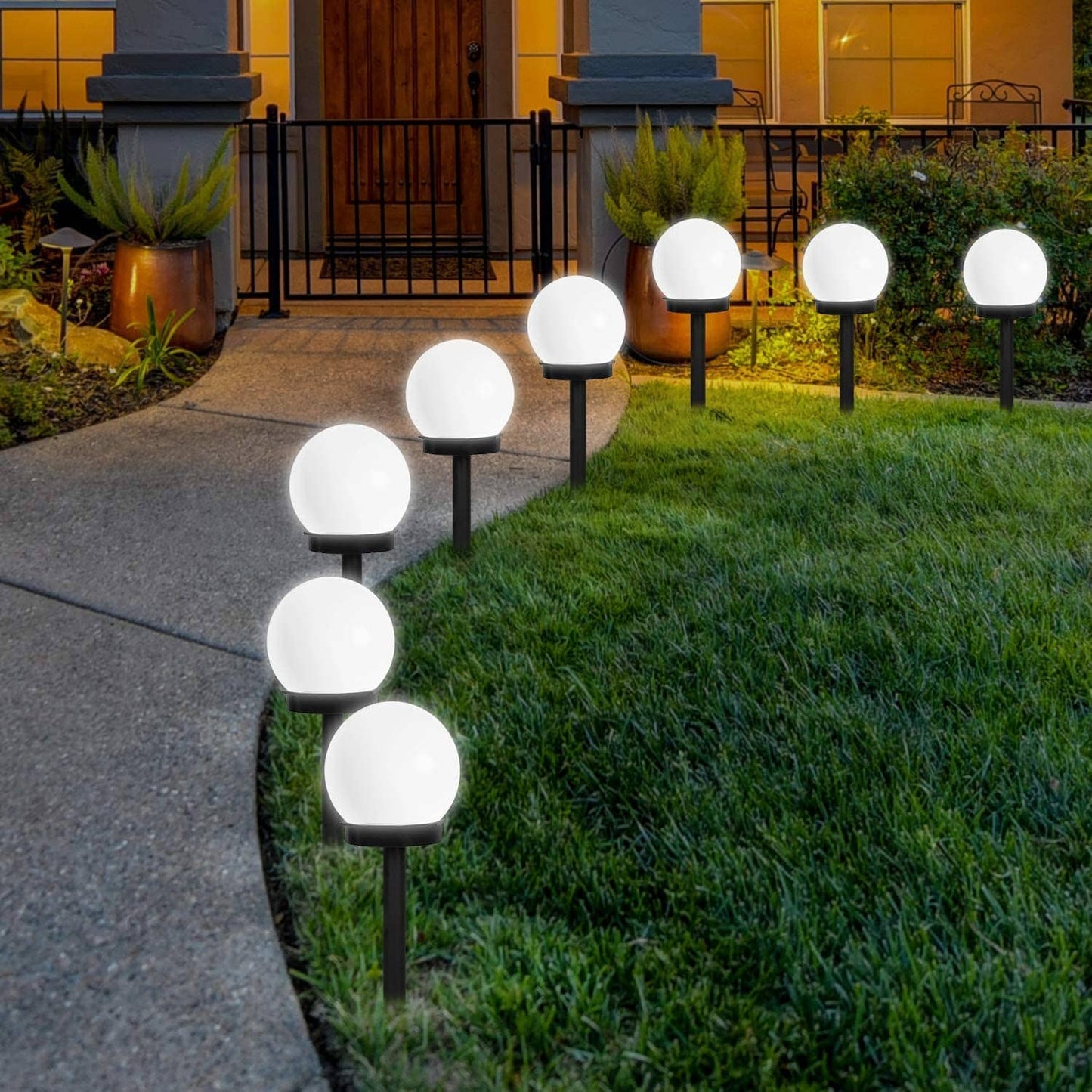 SOLGLO - Ronde LED Solar tuinlamp met automatische lichtregeling
