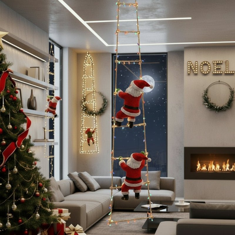 SANTACLIMB – Animated Santa Claus Climbing Ladder LED Christmas Decoration