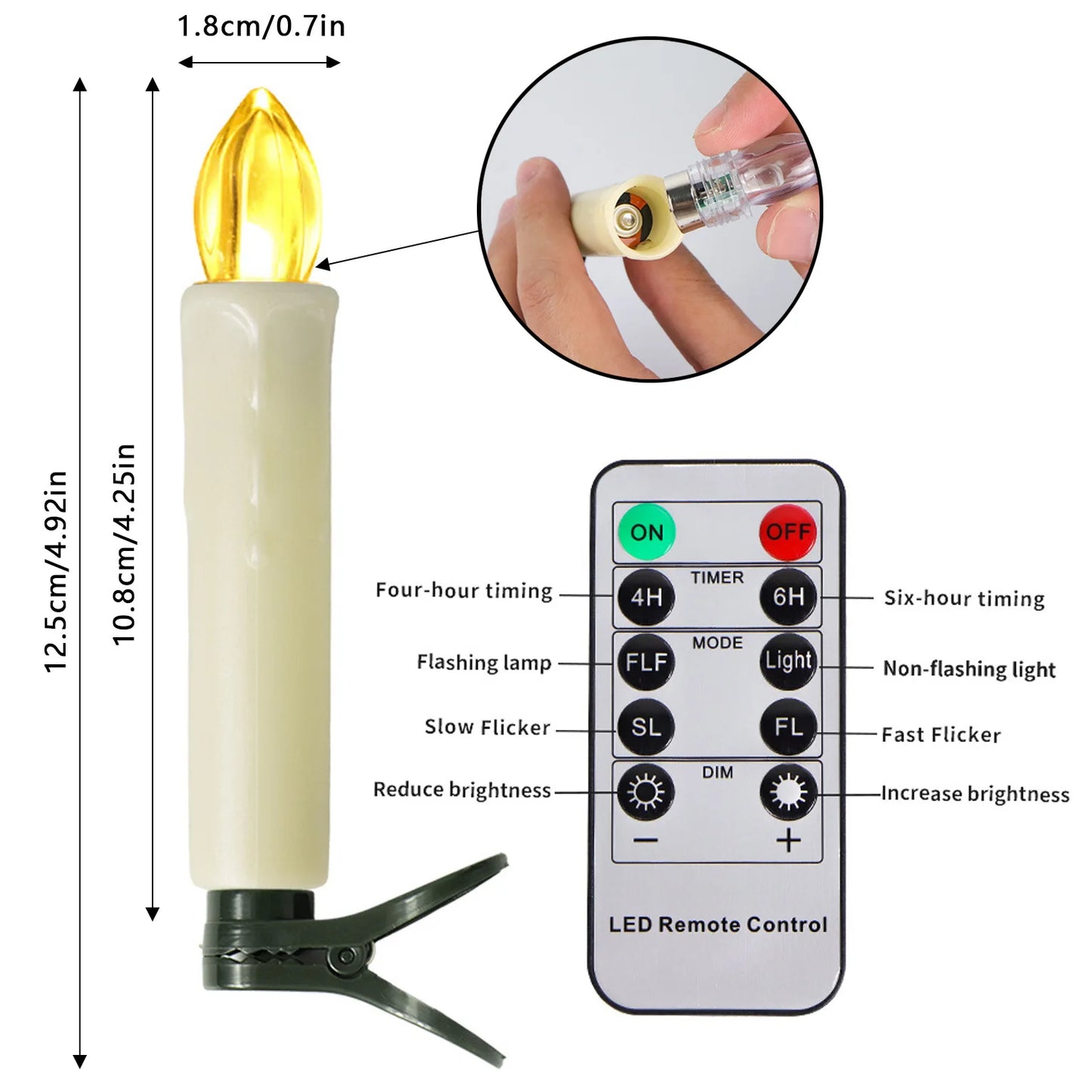 EVERGLOW – Flameless LED Christmas Candles with Gentle Flicker Light
