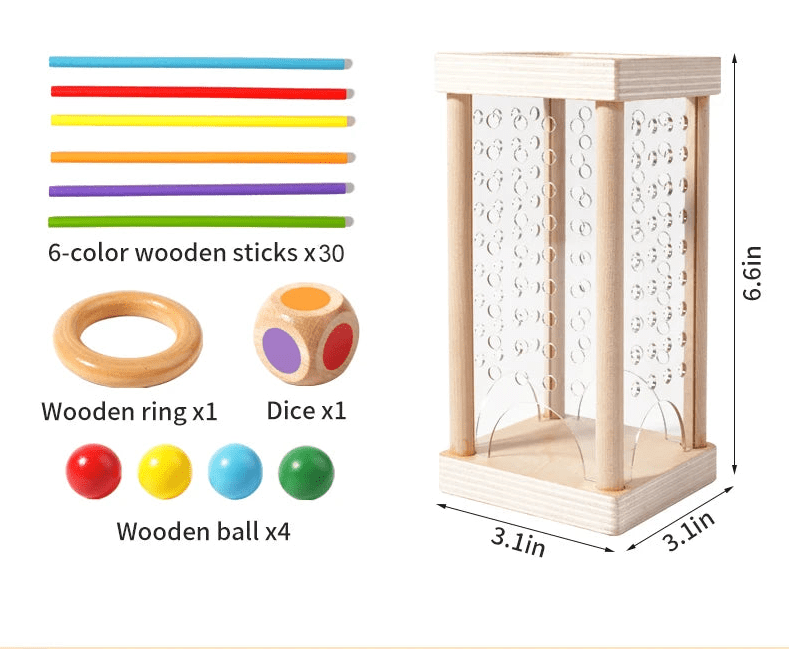 MATHWOOD – Montessori Counting Stick Set for Cognitive Growth & Coordination