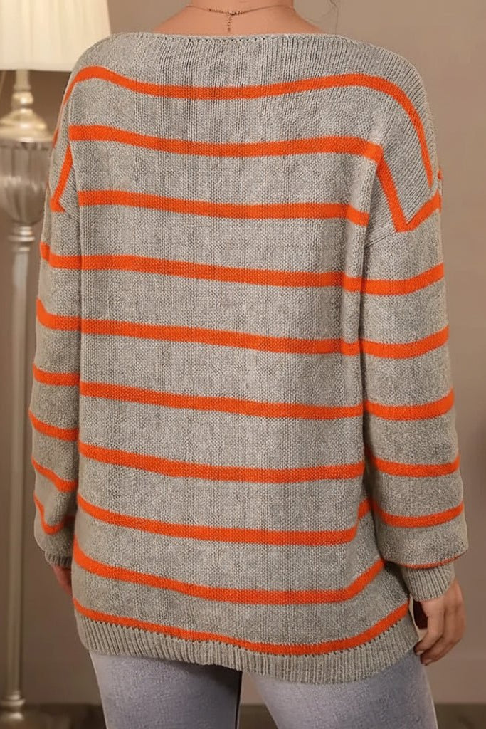 POCKETWAVE – Women’s Oversized Striped Sweater for Relaxed Casual Style