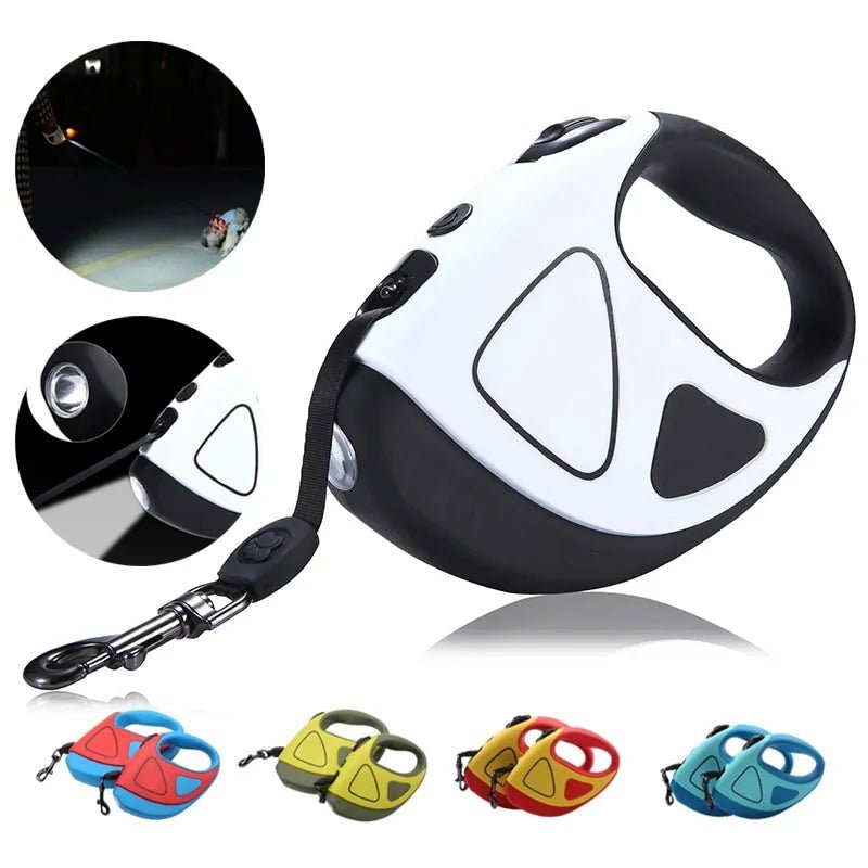 SAFEPAW – LED retractable dog leash with automatic rewind & non-slip handle