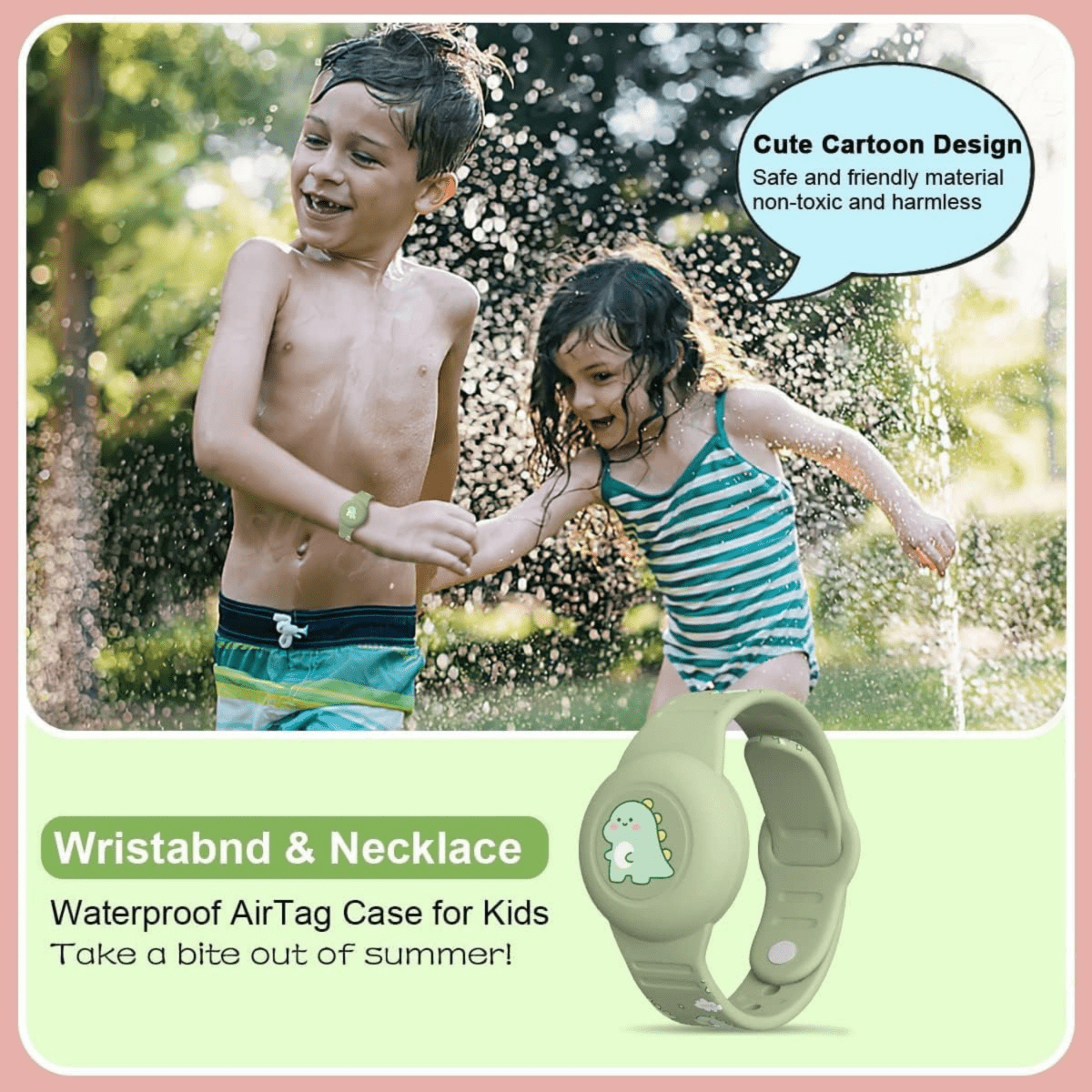 SAFESNUG – Kids’ Airtag Bracelet with Fun Dino Design 6