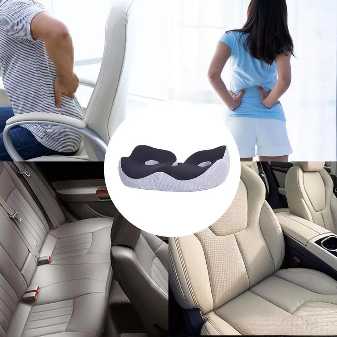SITRELIEF – Adjustable Memory Foam Seat Cushion for Tailbone & Back Support 4