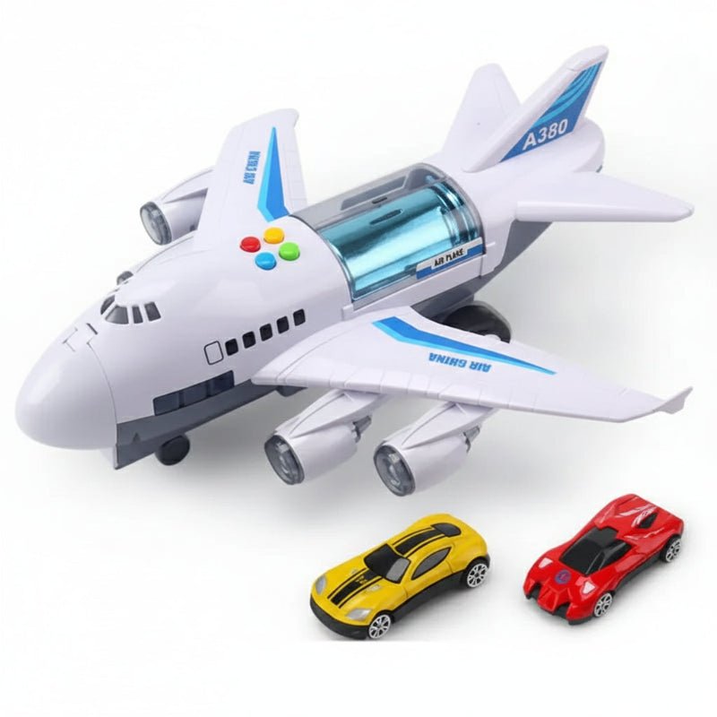 SKYRACER – Inertial Simulation Airplane Toy with Music, Lights & Mini Cars for Children 10