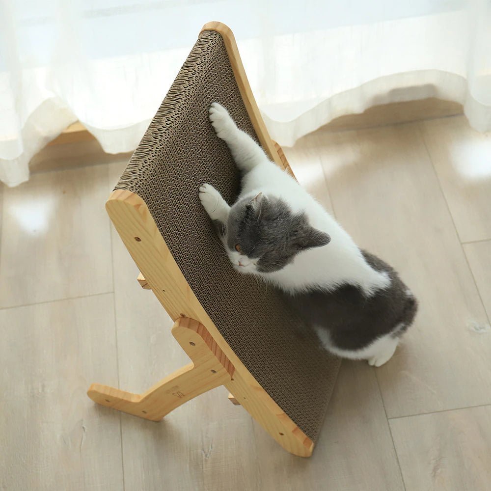SMATCH SCATTERING TREE FOR CATS – Modern scratching board with wooden frame