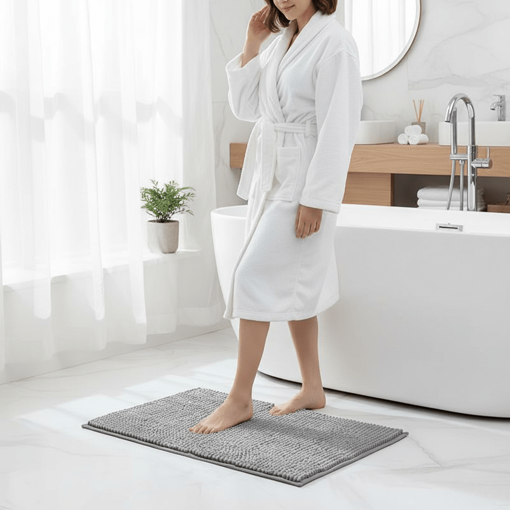 SOFTDRY – Chenille Microfiber Bath Mat with Non-Slip Base 1