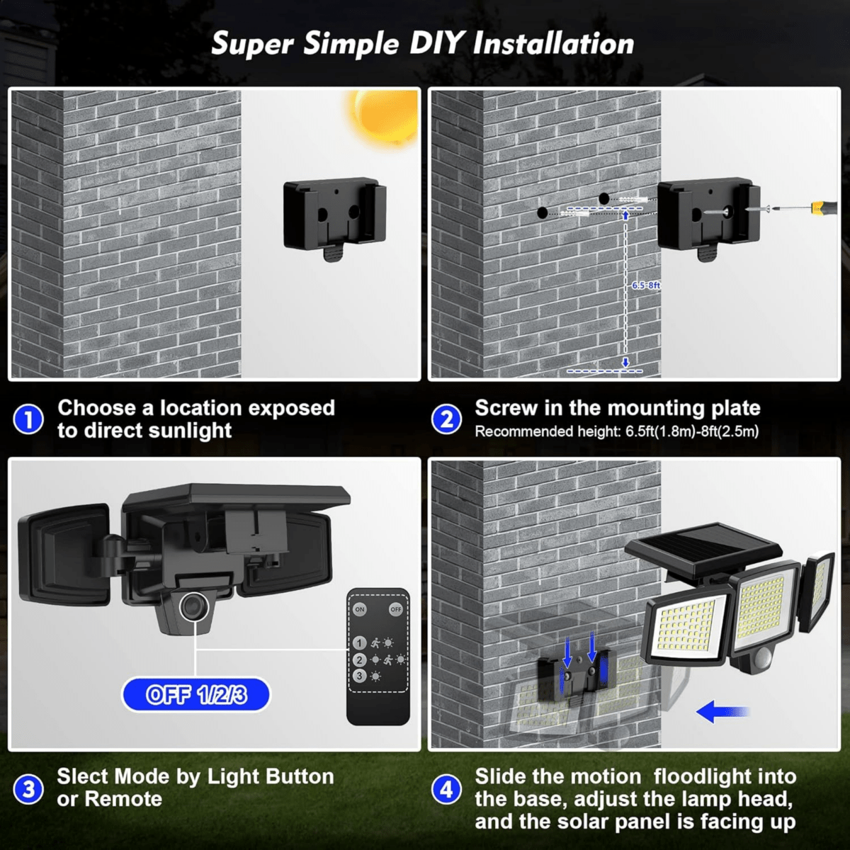 SOLARGUARD – Solar Security Light with Motion Sensor and Remote Control 6