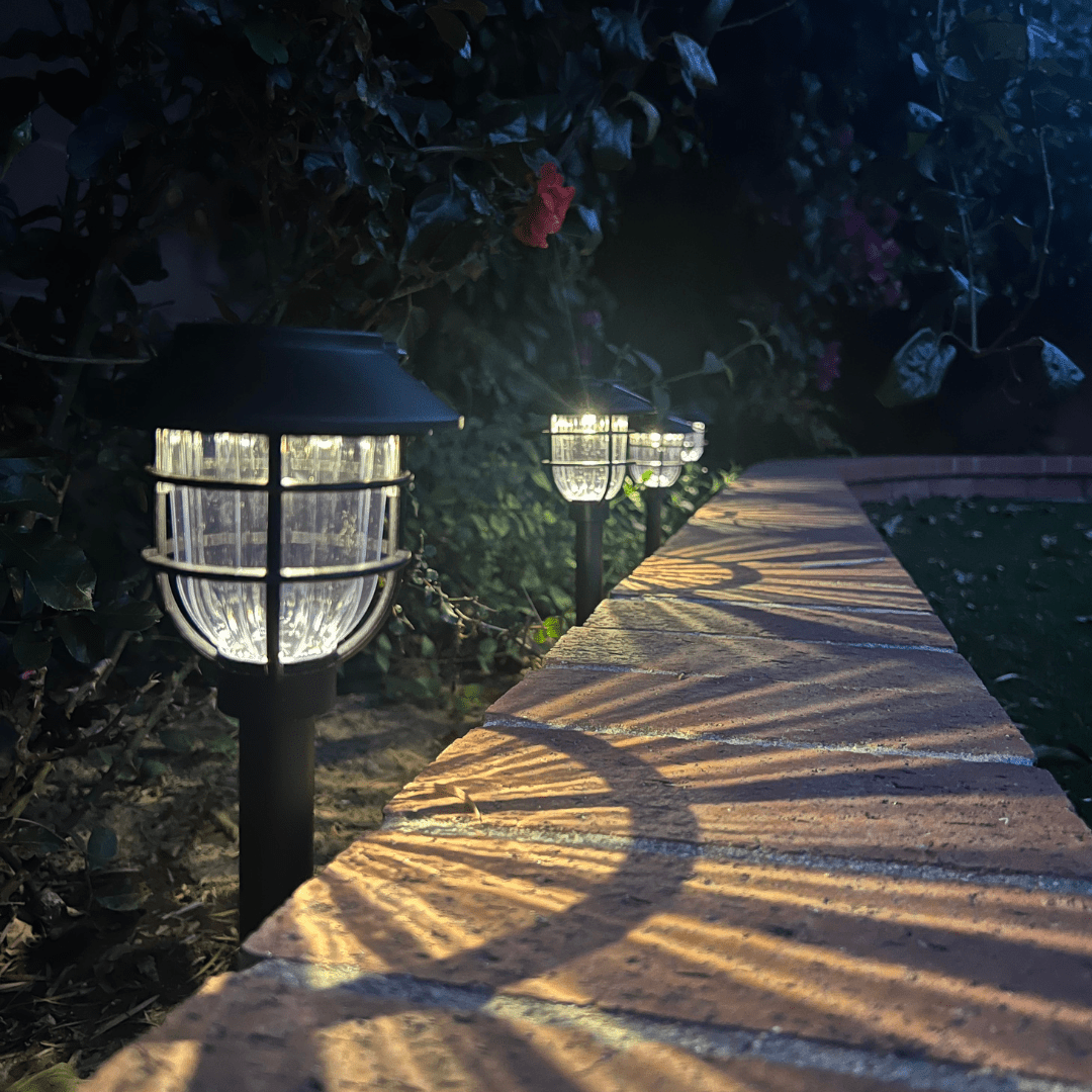 SOLARSPIKE – 2 Pack Solar Powered Pathway Lights for Outdoor Garden Illumination 0